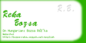 reka bozsa business card